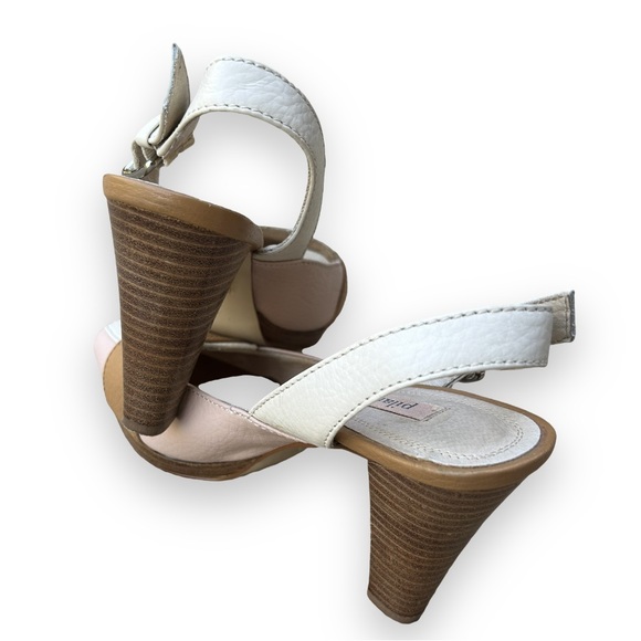 Pilar Abril Open-Toe Leather Sling Back Loafer Pumps - Picture 4 of 5